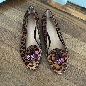 Jack Rogers tassel calf hair smoking loafers